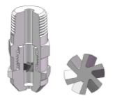 Narrow angle full cone nozzle