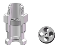 Swirl plate type full cone nozzle