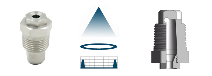 In-line Design Hollow Cone Nozzle