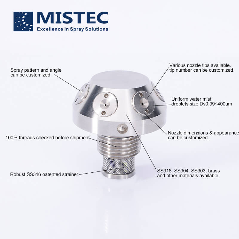 High Pressure Water Mist Nozzle Opening Type