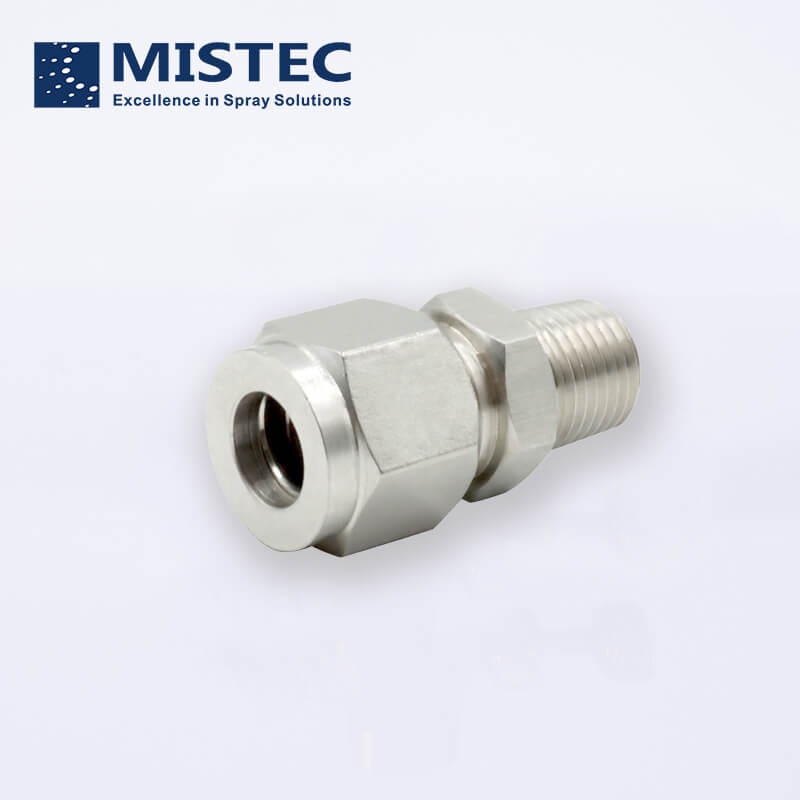 Nozzle Double Ferrule Tube Compression Fitting Male Thread Connector NPT Stainless Steel 304