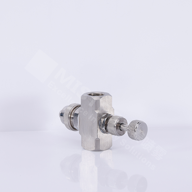 Siphon Atomizing Nozzle Internal Mixed Wide Angle Air Atomizing Nozzle