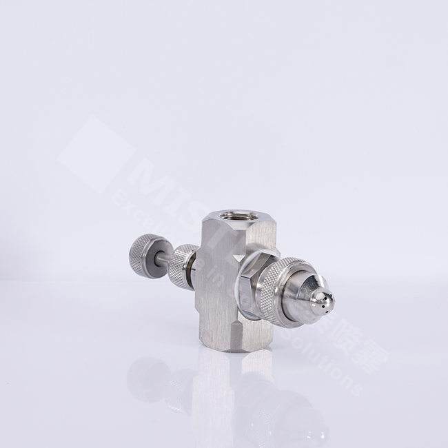 Siphon Atomizing Nozzle Internal Mixed Wide Angle Air Atomizing Nozzle