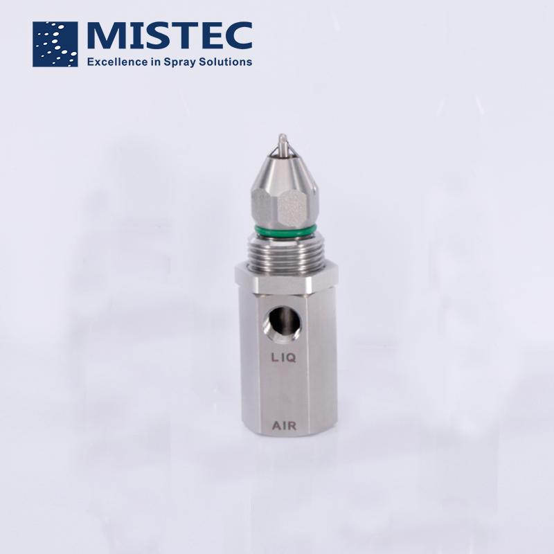 Large 80°  Spray Angle Ultrasonic Air Atomizing Nozzles with Extremely Fine Mist