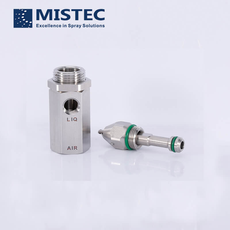 Ultrasonic air atomizing nozzle humidifying dust suppression dry fog nozzle