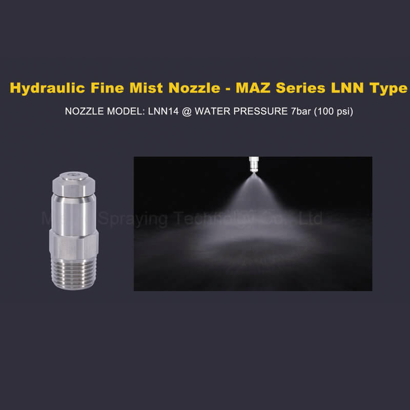 Fine misting spraying nozzle