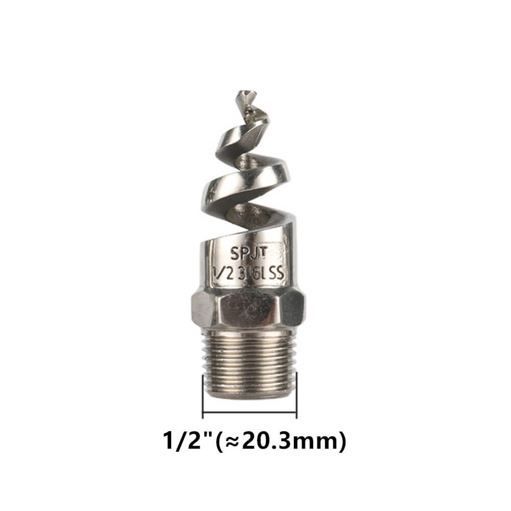 Spiral full cone spray nozzles