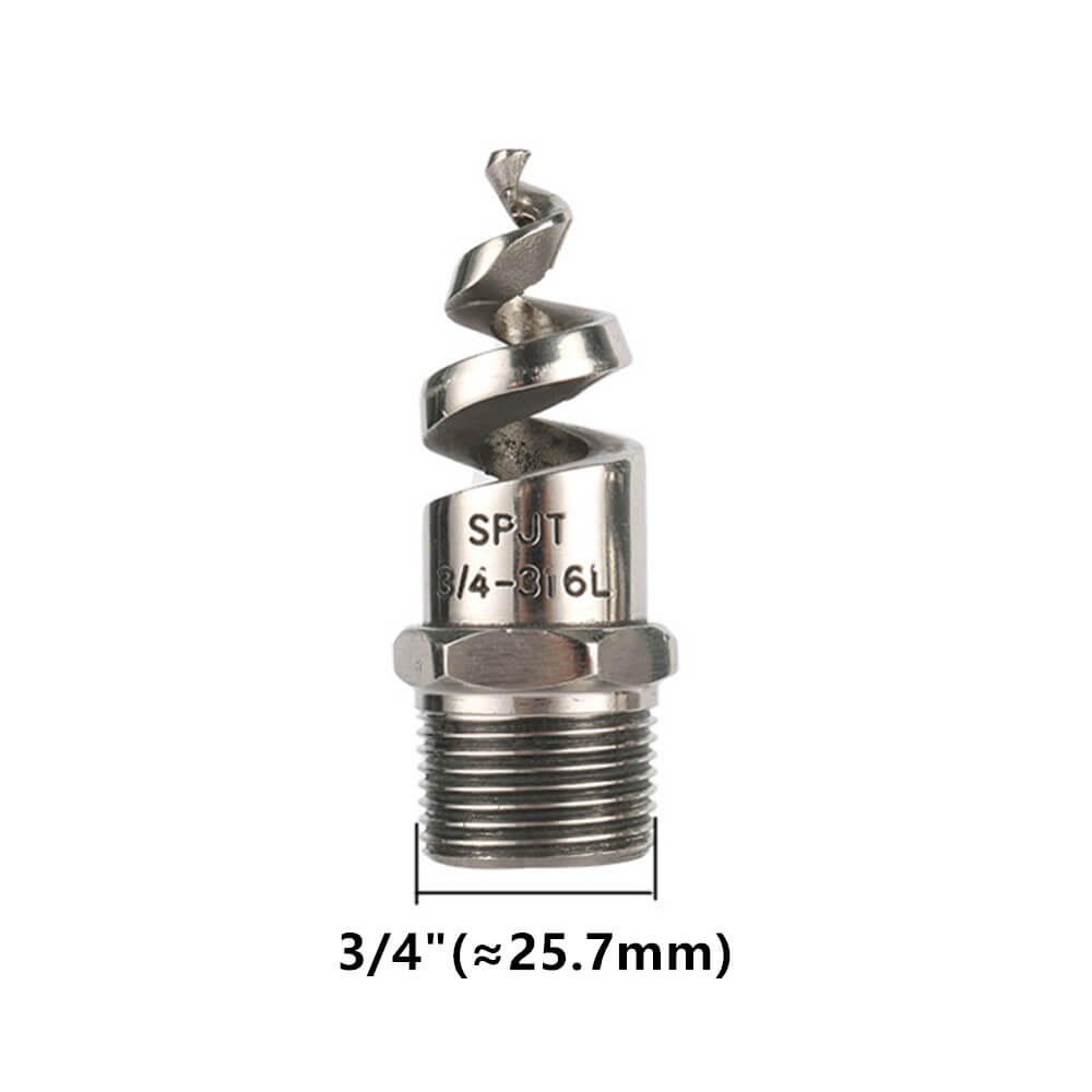 Spiral full cone spray nozzles